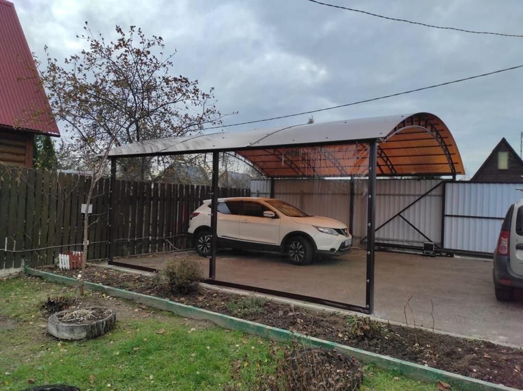 Прозрачные шторы ПВХ для навеса под автомобиль в Серебряных Прудах